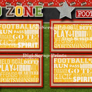 FOOTBALL 2 Printed 12X12 Pre-made Scrapbook Pages Quick EZ Pages Digital Paper Premade Layout Paper Scrapbooking DigiScrapPrints A0284 image 2