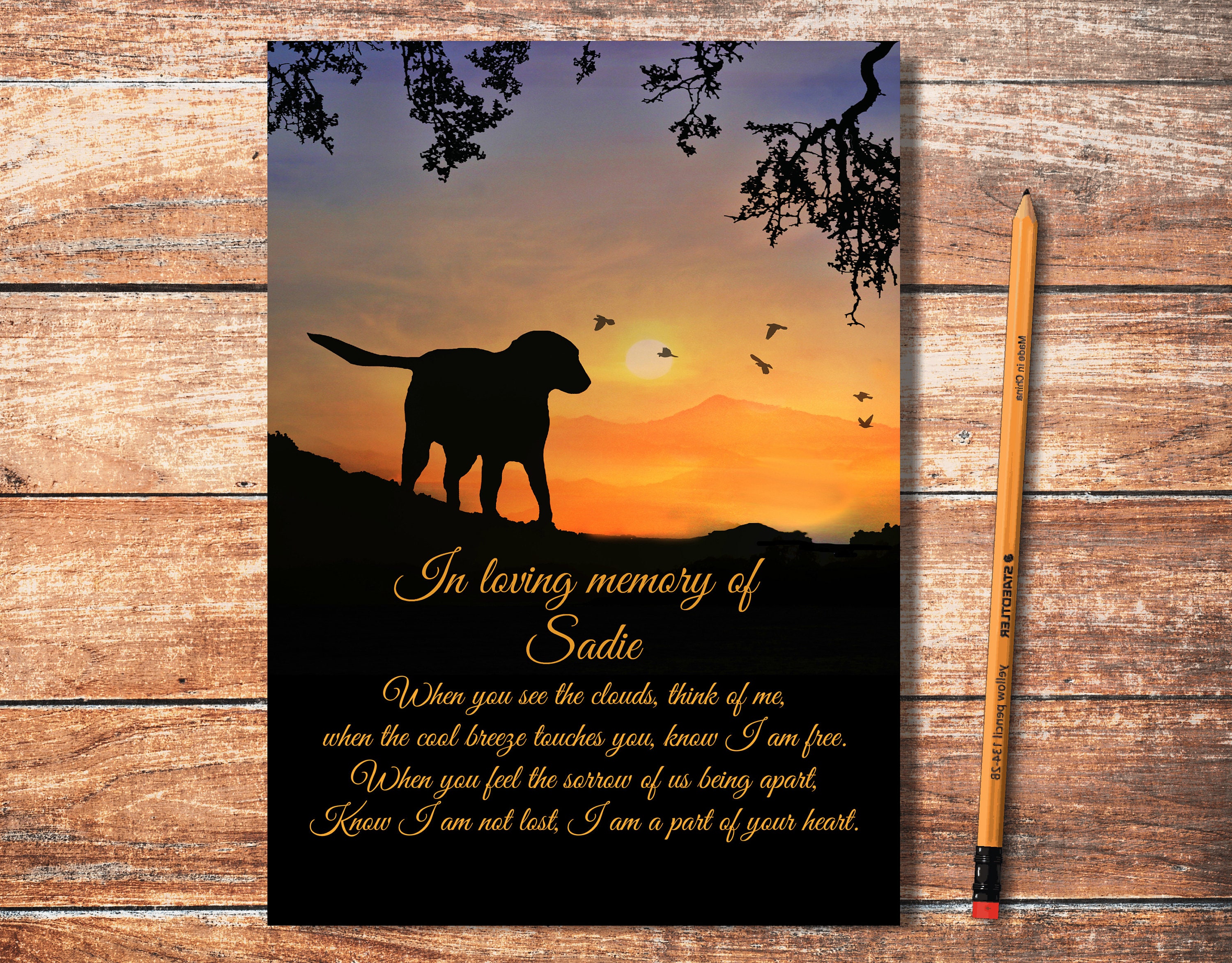 dog-sympathy-card-loss-of-dog-memorial-card-with-dog-s-etsy