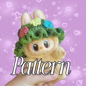 Crochet Pattern Labubu Flower Bucket Hat Tutorial Patterns for Labubu Clothes