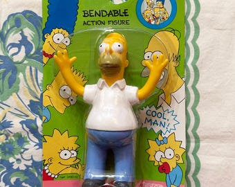 Vintage Jesco the Simpsons 1990 Bendable Figures-bart Simpson