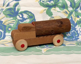 Wooden toy Truck, Redwood Forest Souvenir, Trees of Mystery Truck, 1960s