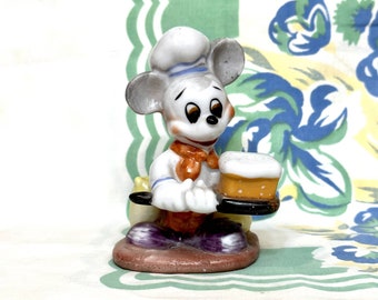 Vintage Mickey Mouse Baker Porcelain Figurine, 1950s