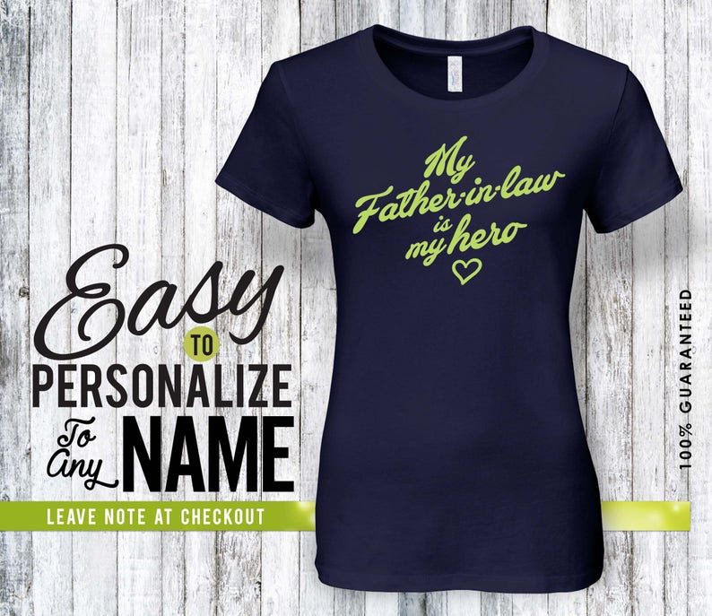 family father-in-law shirt birthday gift birthday Father-in-law hero shirt personalized gift family shirt pregnancy announcement