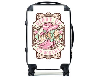 Giddy Up Cowgirl Luggage | Unique Travel Accessories | Carry On Luggage | Custom Suitcase | Personalized Suitcase l Carry-On I Unique Gift