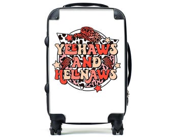 Yeehaws & Hellnaws Luggage | Unique Travel Accessories | Carry On Luggage | Custom Suitcase | Personalized Suitcase l Carry-On I Unique Gift