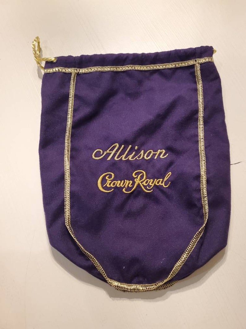 Personalized Embroidered Crown Royal Bag Etsy