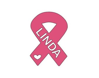 Cancer Awareness Ribbon | Permanent vinyl decal | Your wording choice.