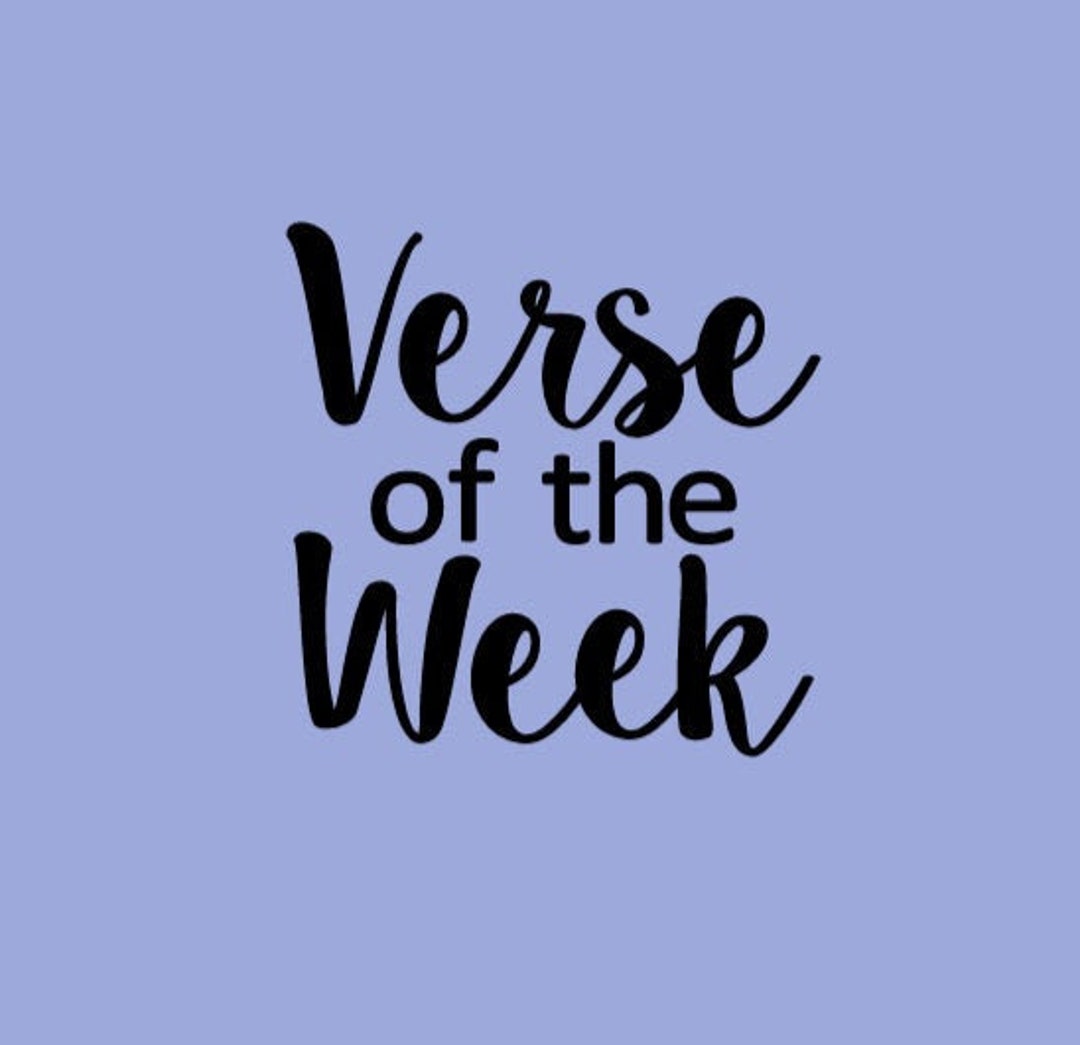Verse of the Week Decal. Permanent Vinyl Decal. Etsy