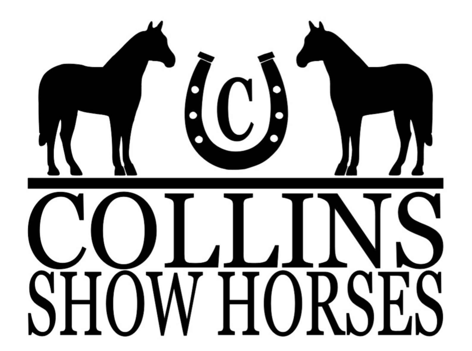 Horse Horseshoe Name Decal Permanent Vinyl Decal Only. Decal for Yeti