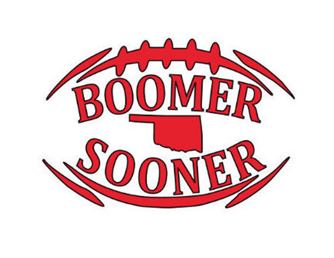 Boomer Sooner OU Fan Football Decal permanent vinyl perfect Etsy