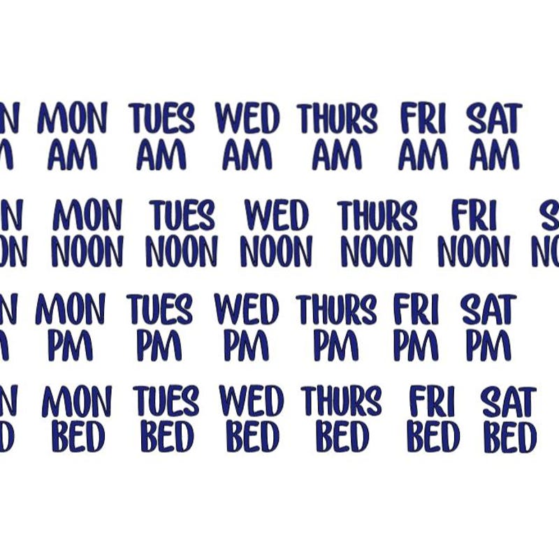 Daily Transport Sticker Daily Pill Box Stickers - Etsy