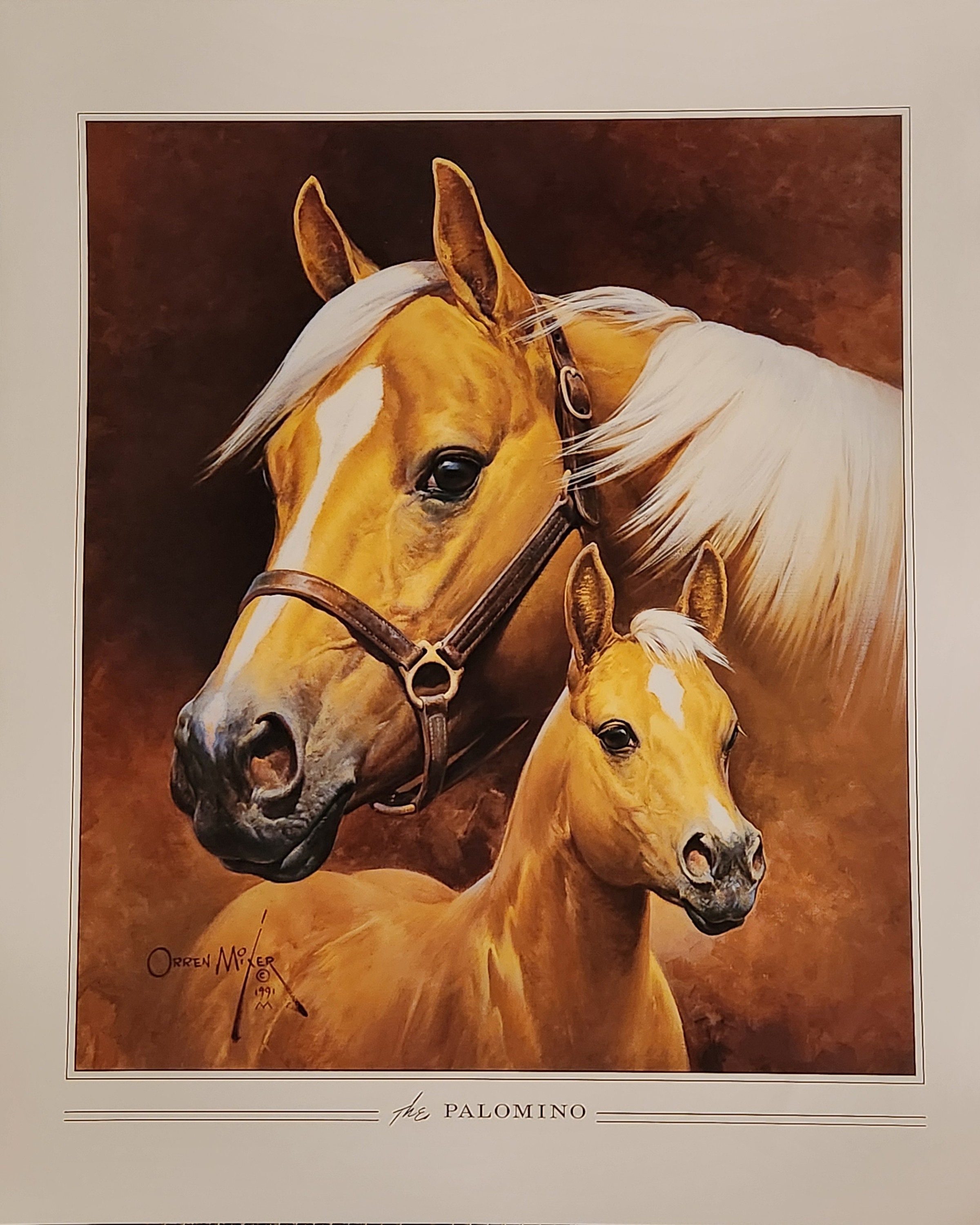 HORSE 油絵アート 朝の光。F6サイズ。#アルシュ #透明水彩 朝日を浴びて歩を進める