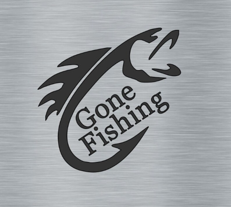 Gone Fishing Decal Permanent Vinyl Perfect for Yeti & Rtic Etsy