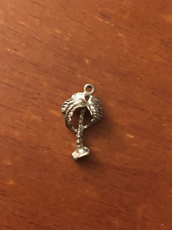 stunning vintage sterling silver palm tree charm