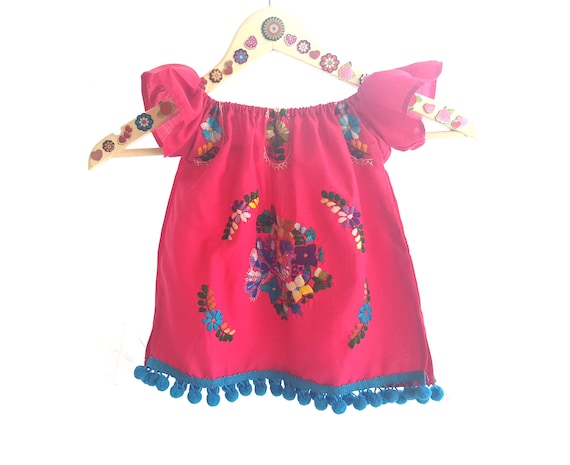 Mexican Dress Embroidered Dress For Girls Clothing 12-19 Months Mexican Toddler Dress fiesta party dress baby dress baby clothing