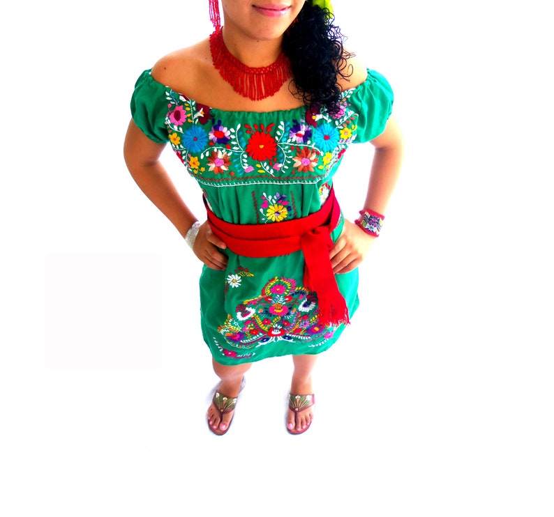 embroidered hippie dress