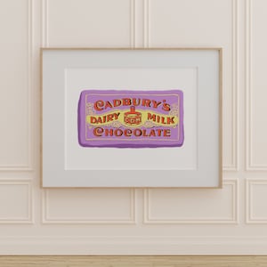 Dairy milk artwork print -chocolate print - kitchen art - kitchen print - quote print - cadburys print - kitchen wall art