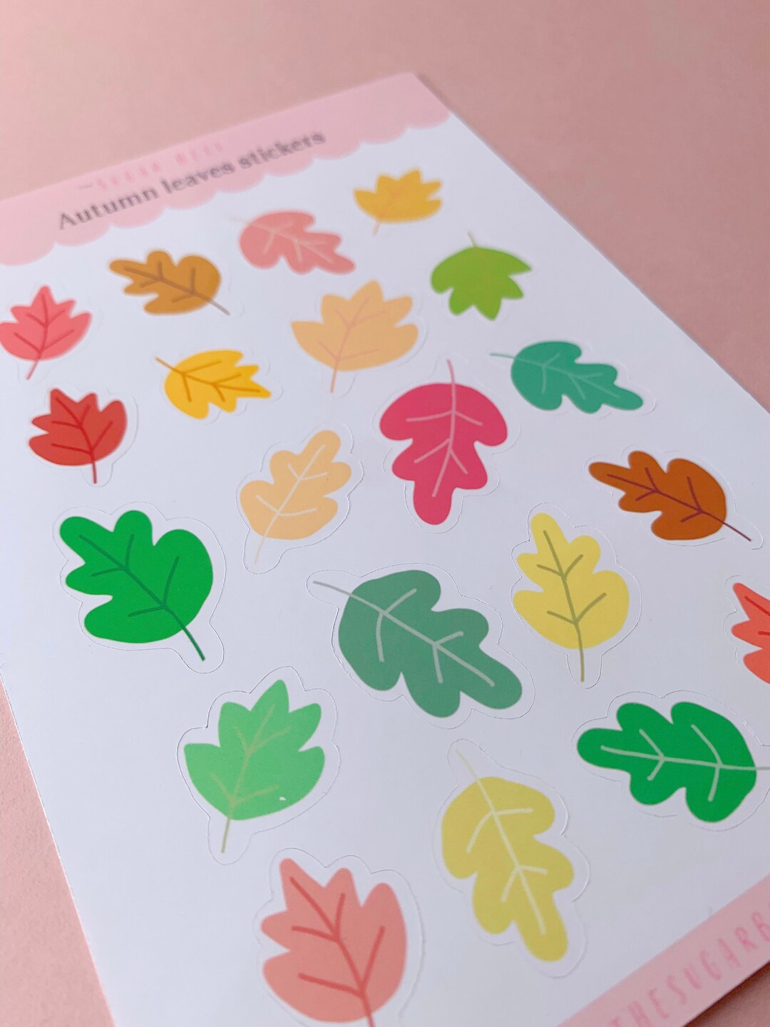 Autumn Leaves Glossy Stickers Planner Stickers Sticker Sheet Stickers ...