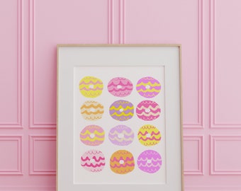 Party Ring Biscuit Print: Colourful Kitchen Wall Art