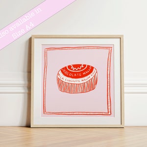 Tunnock's teacake print - kitchen art - kitchen print - kitchen wall art | A3 prints | A4 prints | 5x7 prints | 6x6 prints | 5x5 prints