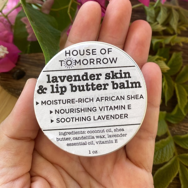 Lavender Balm Essential Oil Salve Calming Balm Lavender Salve Lip Balm Pot Lip Salve Skin Soother Natural & Vegan