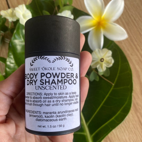 Body Powder & Natural Dry Shampoo Talc Free Powder Zero-Waste  Eco-Friendly Dry Shampoo Unscented Non-Toxic