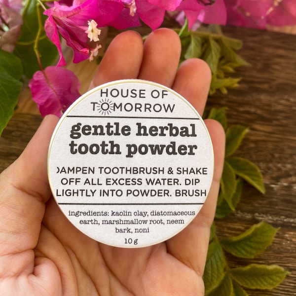 Herbal Tooth Powder, Natural Toothcare, Unflavored Tooth Powder For Sensitive Gums & Lips, Alternative To Natural Toothpaste