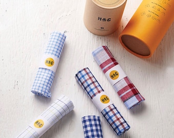 Handkerchief Set - Name Printed on Handkerchief - Hanky Set - Personalised Handkerchief Set - Personalized Handkerchiefs - Hanky Tube