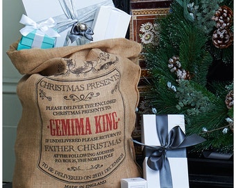 Nikolaussack - Weihnachtssack - Personalisierter Nikolaussack - Personalisierter Weihnachtssack - Jutesack - Jutebeutel - Weihnachtsstrumpf - Weihnachtssack