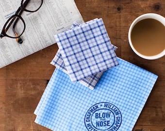 Handkerchiefs for Men - Personalised Name Handkerchiefs - Personalized Handkerchiefs - Gifts for Men - Gifts for Groom - Gifts for Best Man