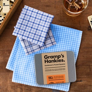 Handkerchiefs for Fathers - Personalised Sleeve Handkerchiefs - Personalized Handkerchiefs - Gifts for Men - Gifts for Groom