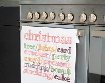 Tea Towel - Christmas Tea Towel - Christmas T-Towel - Tea Towel for Christmas - Teatowel - Christmas Teatowel - Kitchen Towels - Dishcloths