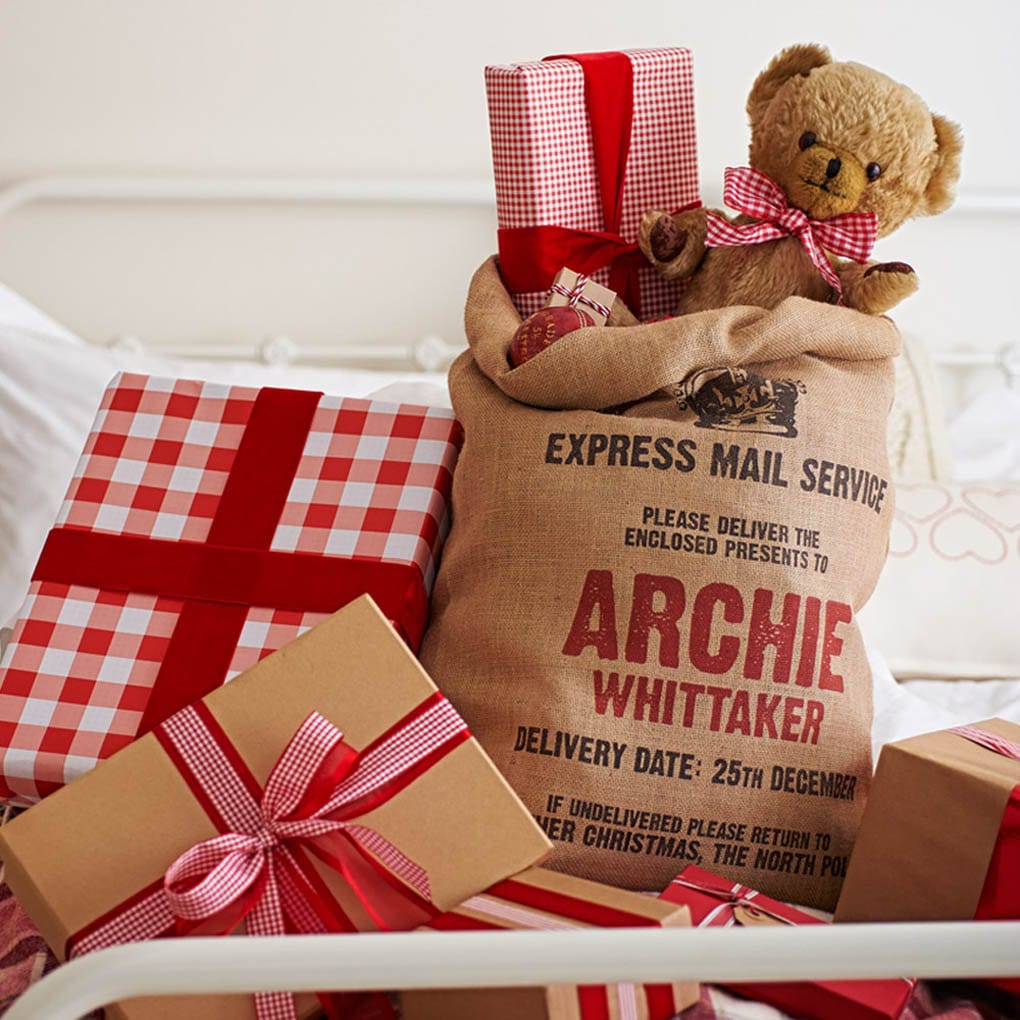 Santa Sack - Sac de Noël Personnalisé Jute Bas Noël