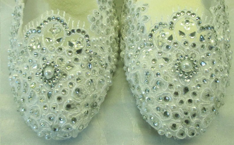 SALE Flat lace Bridal Shoes Size UK7US9,