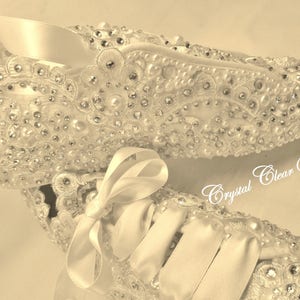 Lace Wedding Trainers, Bridal Trainers, Crystal gems and Pearls image 3