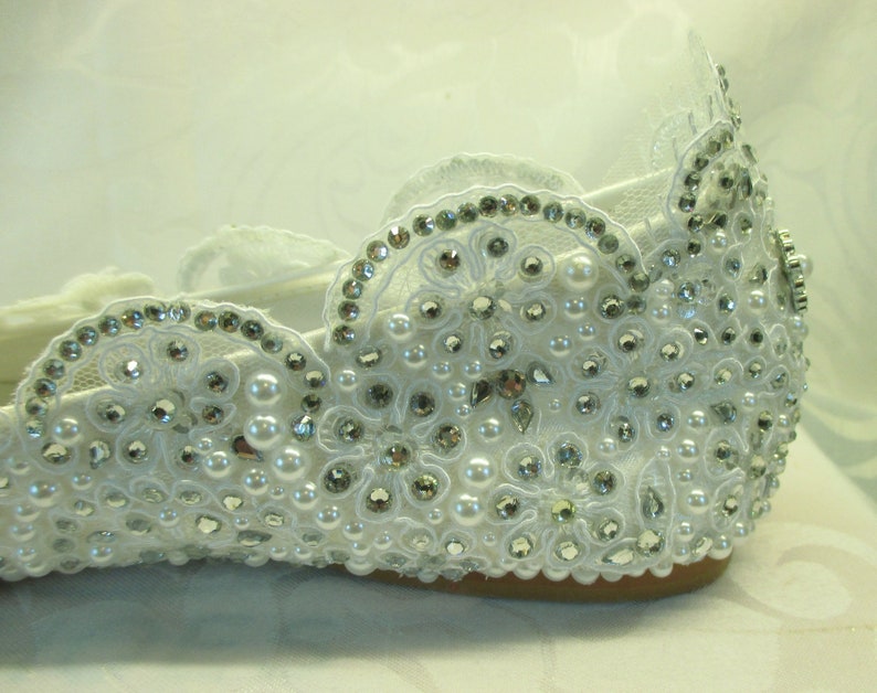 SALE Flat lace Bridal Shoes Size UK7US9,