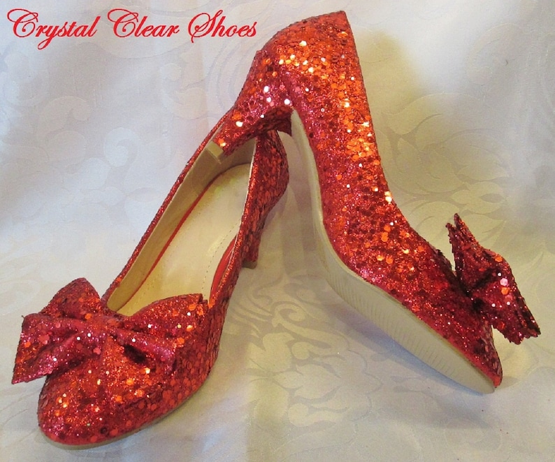 Dorothy Shoes Red Glitter Wizard of Oz Customised Shoes - Etsy Canada