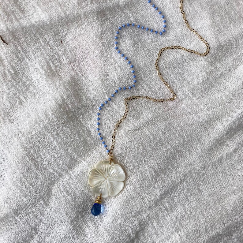 Frangipani Necklace. Layered and Long Frangipani Necklace. Etsy