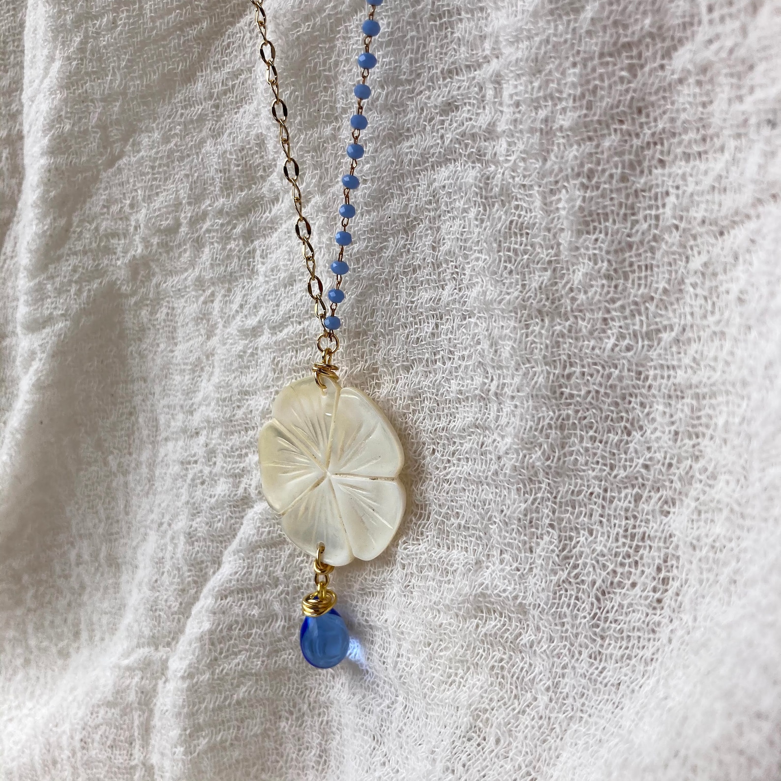 Frangipani Necklace. Layered and Long Frangipani Necklace. Etsy