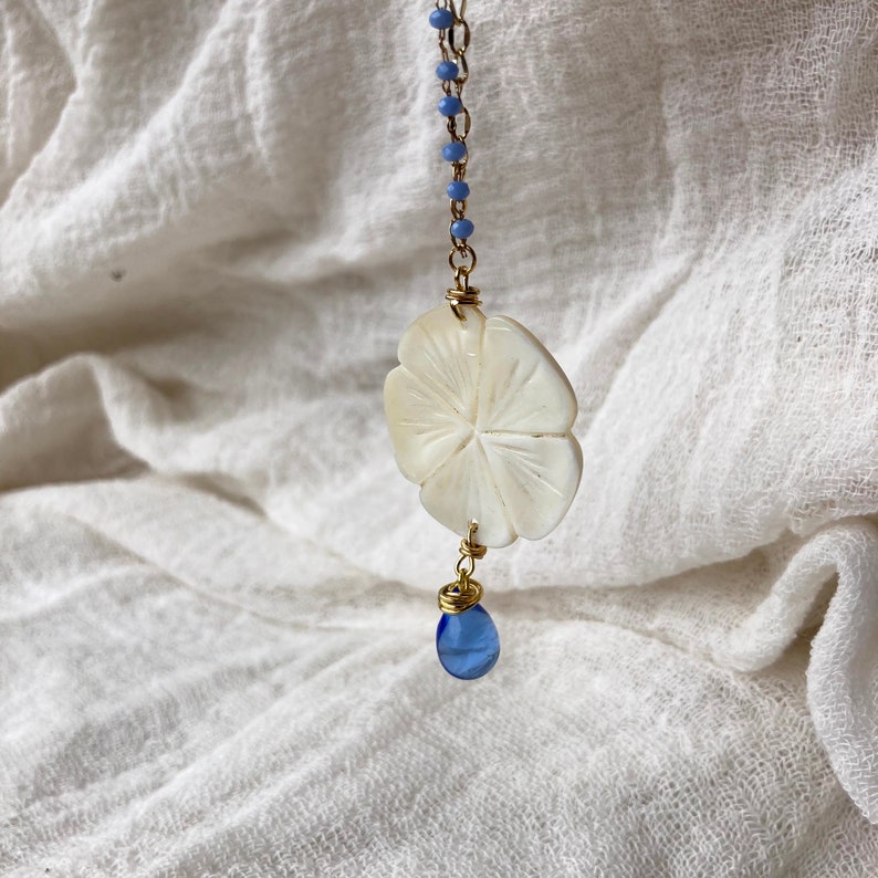 Frangipani Necklace. Layered and Long Frangipani Necklace. Etsy