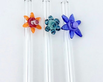 Fidget Spinner Glass Straw: Handmade Borosilicate, Eco Friendly