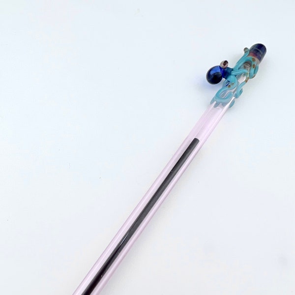 Octopus On Pink GLASS PEN - Handmade Pens | Glass Pens | Handcrafted Pens | Octopus Pens | Custom Pens | Refillable Pens | Octopus Gifts