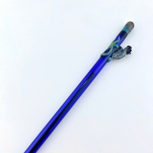 Manatee On Blue GLASS PEN - Handmade Pens | Glass Pens | Handcrafted Pens | Manatee Pens | Custom Pens | Refillable Pens | Manatee Gifts