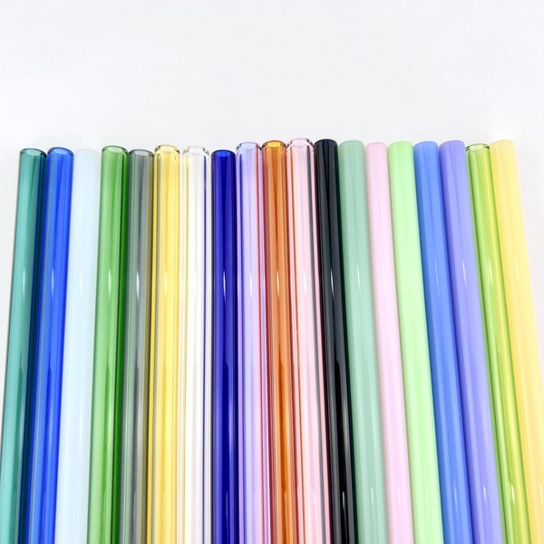 Colored GLASS STRAW - Choose Your Color | Reusable Straws | Eco Friendly Straw | Glass Straws | Colored Straws | Rainbow Straw | Unique Gift