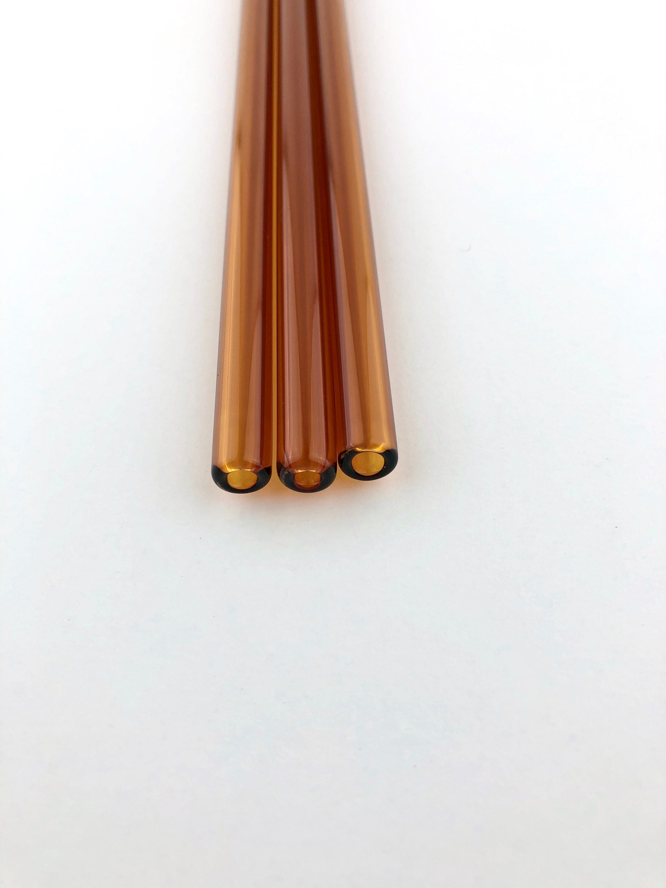 Amber GLASS STRAW - Amber Straws, Reusable Straws, Eco Friendly Straws, Smoothie Straws, Colored Straws, Glass Straws