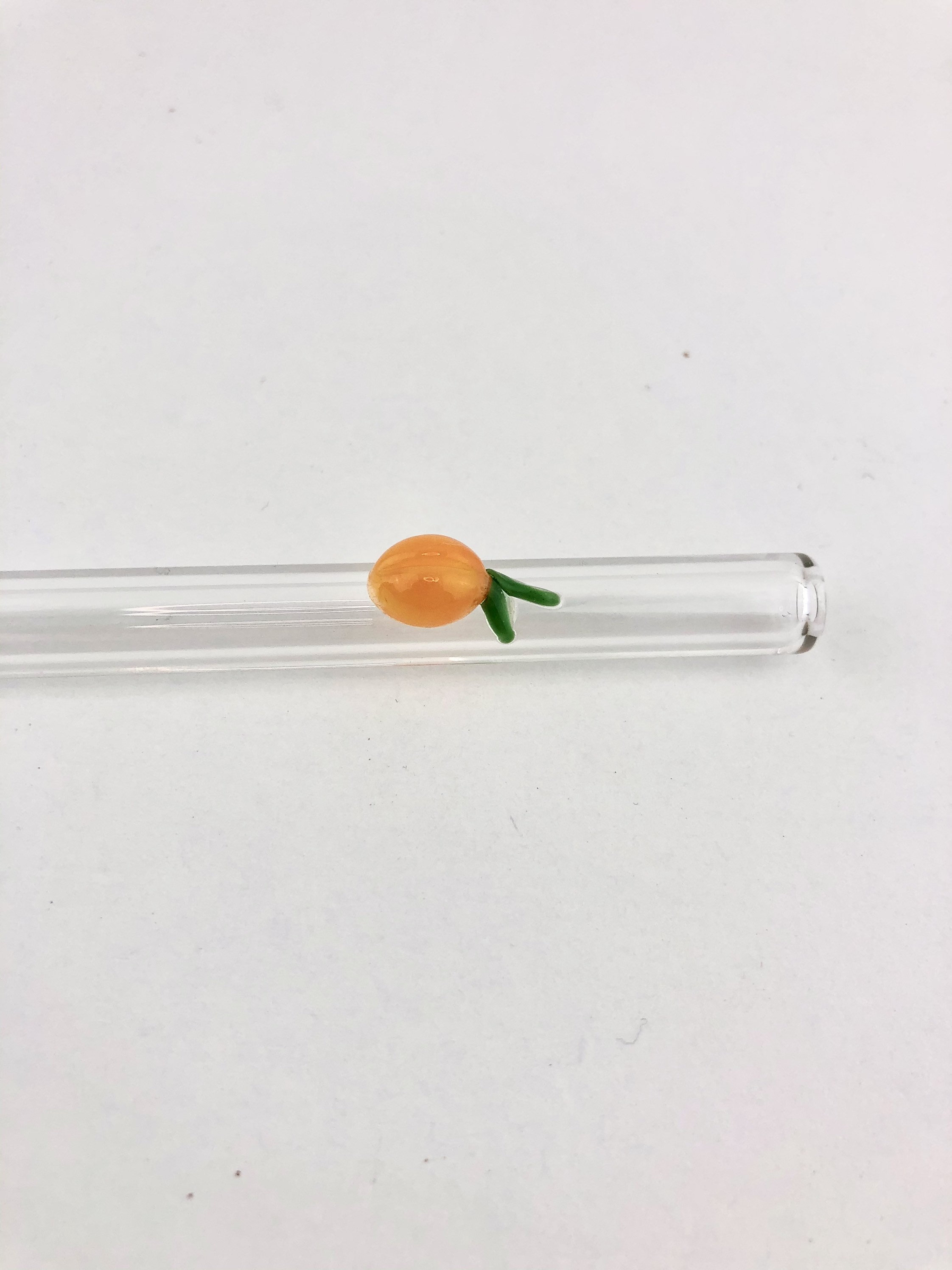 PEACH GLASS STRAW Custom Straws Handmade Straws Reusable Etsy