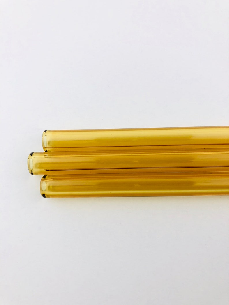 Yellow GLASS STRAW Yellow Straws Reusable Straws Eco | Etsy