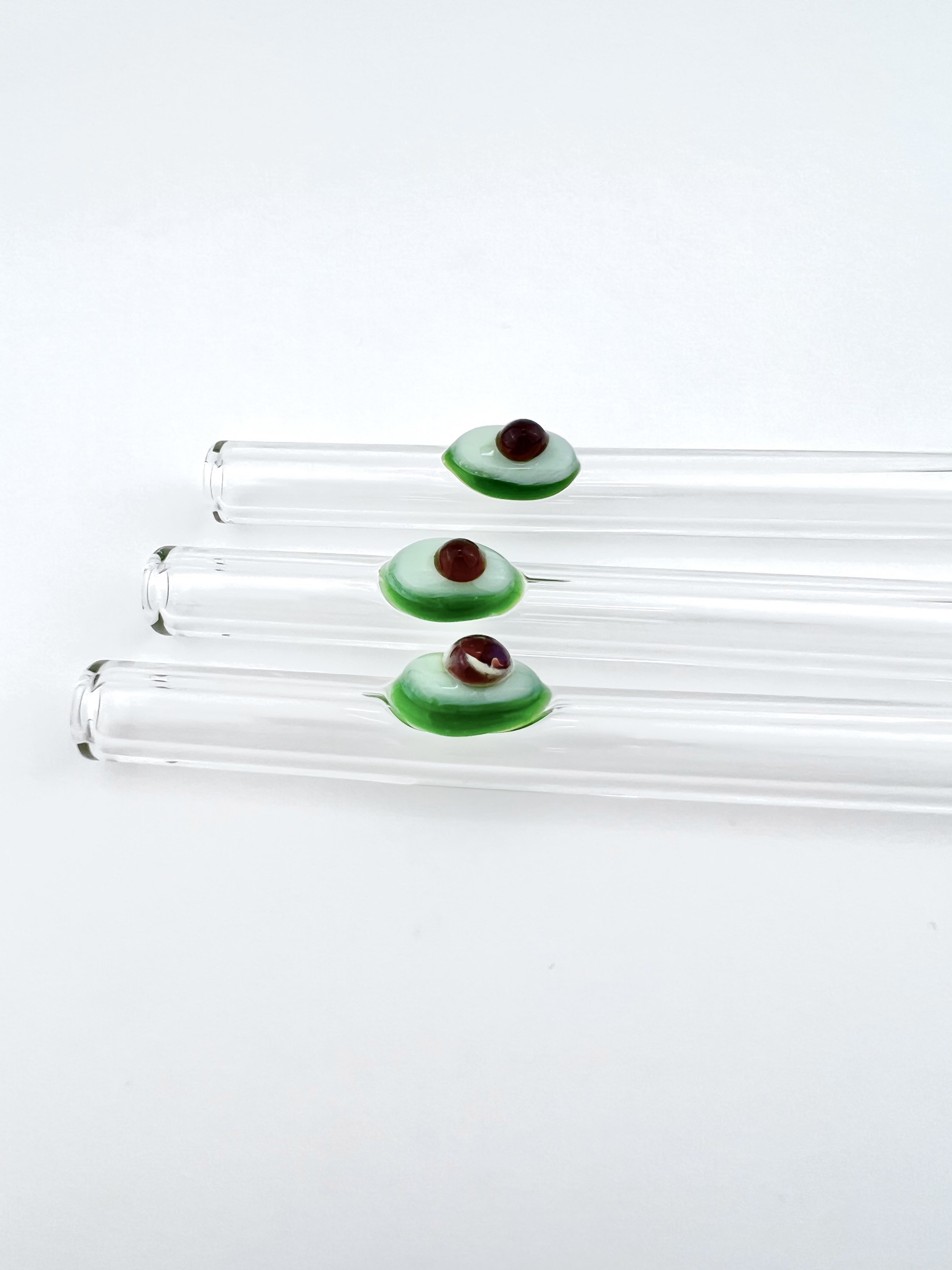 Avocado GLASS STRAWS Reusable Straws Eco Friendly Straws Custom Straws  Avocado Straws Boba Straws Smoothie Straws Thin Straws 