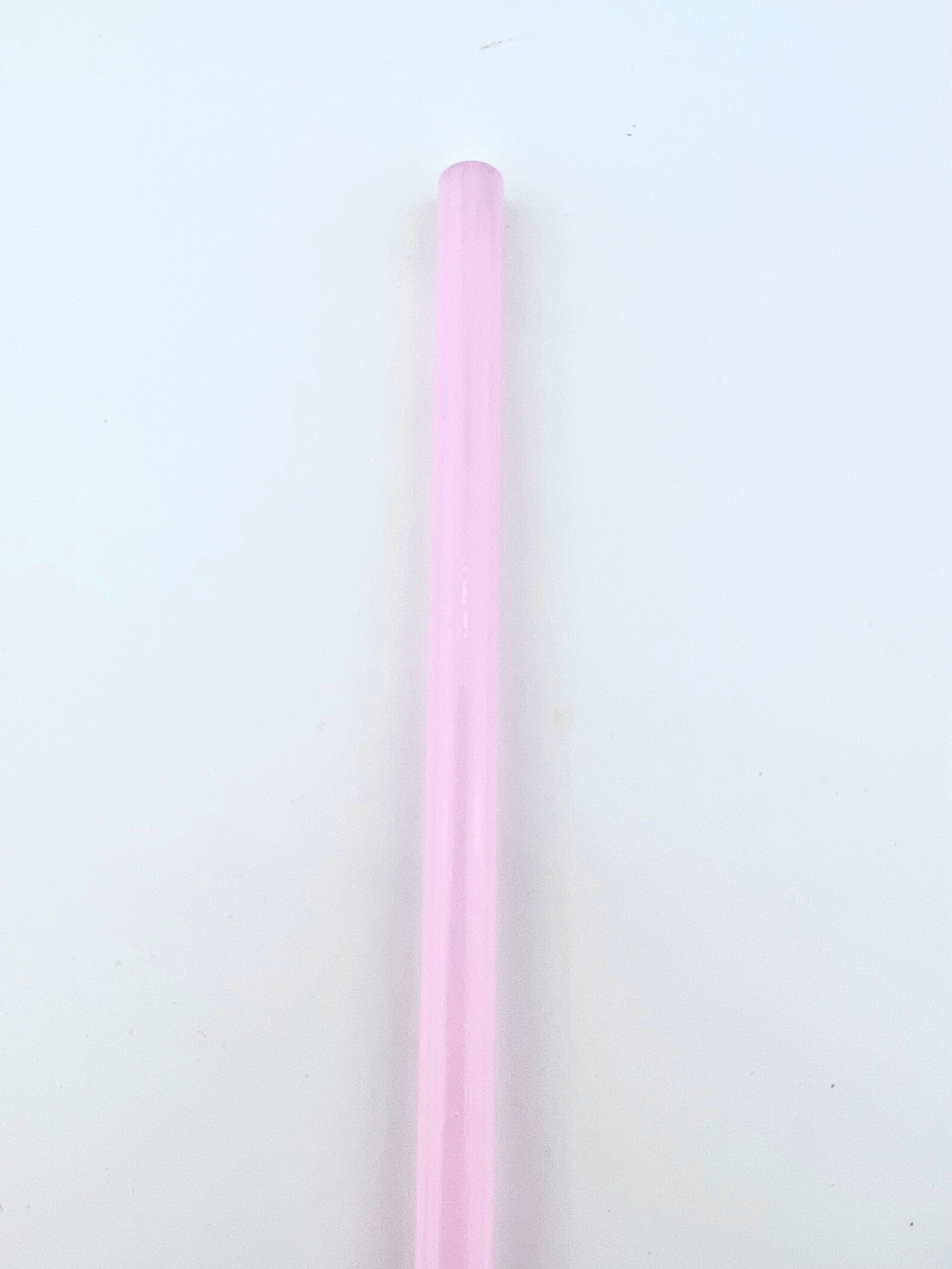 Thin Milky PINK GLASS STRAW Pink Straws Reusable Straws Eco Friendly Straws  Thin Straw Colored Straw Glass Straws Opaque Straw 