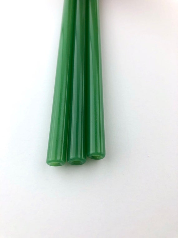Green GLASS STRAW - Green Straws, Reusable Straws, Eco Friendly Straws, Reusable Green Straw, Colored Straws, Glass Straws